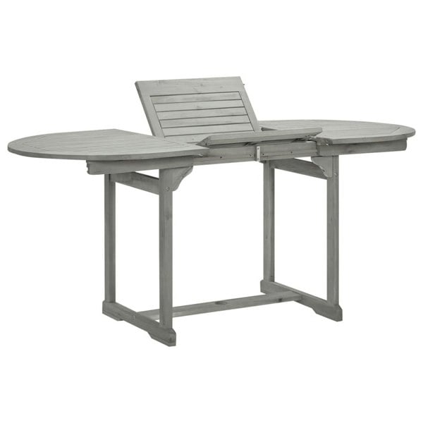 Berkfield Garden Dining Table (120-170) x80x75 cm Solid Acacia Wood