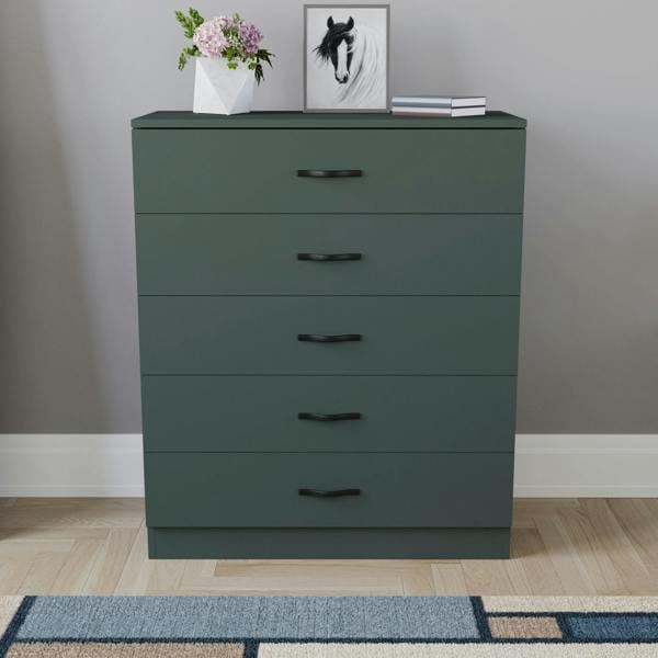 Vida Designs Riano 5 Drawer Chest, Black