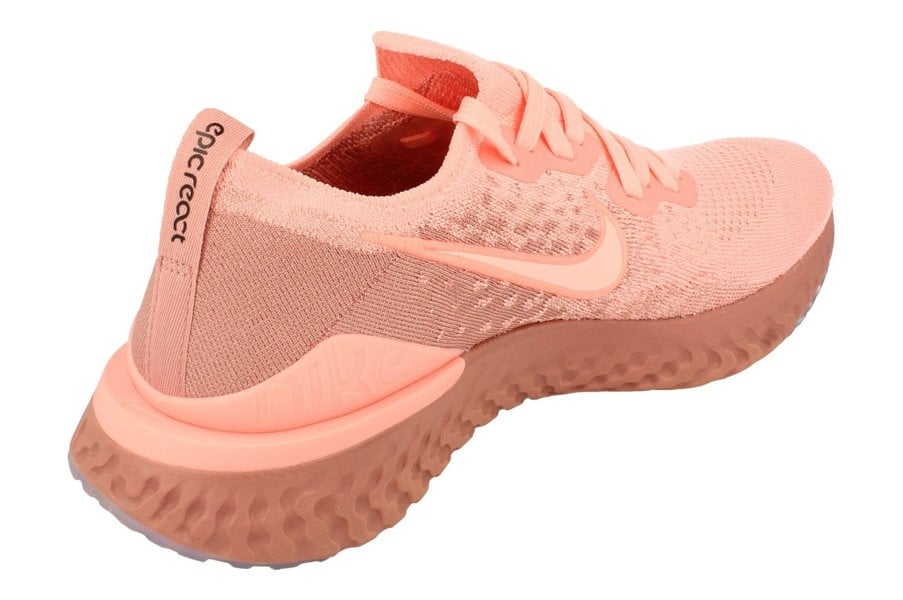 Nike Womens Epic React Flyknit 2 Bq8927  600 - Pink Tint Rust Pink 600 - Photo 2
