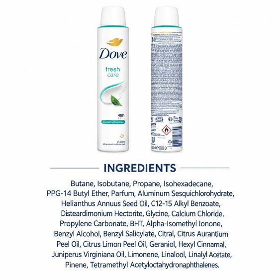 Dove Anti-Perspirant Deodorant Fresh 12x200ml, 48H Sweat Protection for Women
