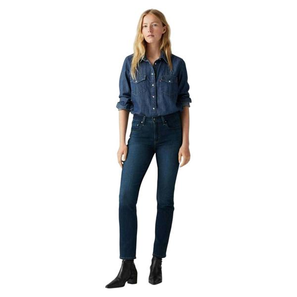 Levis Womens/Ladies High Rise Straight Jeans - Blue - 