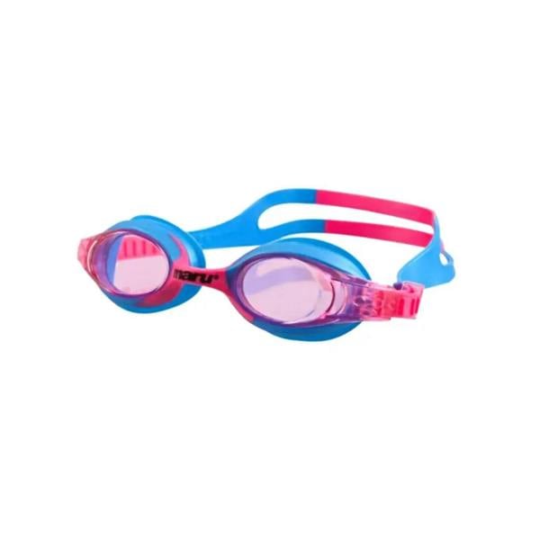 Maru Sprite Junior anti-fog goggles in blue and pink with clear lenses