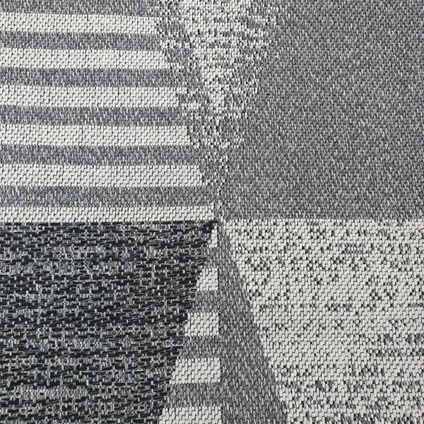 Grey Geometric Rug 100% Cotton Small Extra Large XL Washable Modern Flat Weave Carpet Woven Room Mat