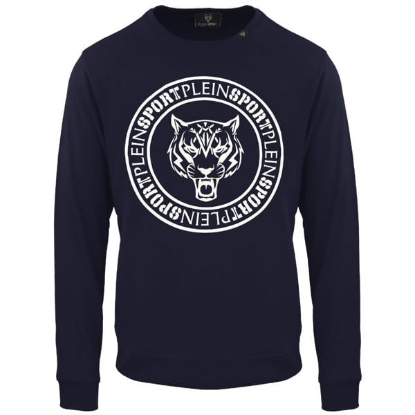 Plein Sport Large Circle Logo Navy Blue Jumper