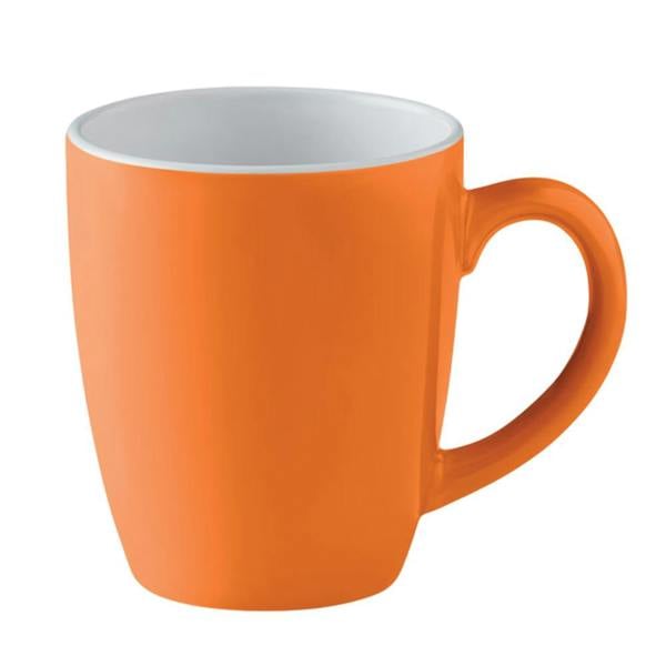 MidOcean Trent Coloured Ceramic Mug - Orange/White - 