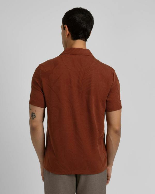 Steel & Jelly Healey - Large Floral Transfer Jacquard Polo Shirt