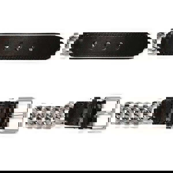 Alexander McQueen curb chain belt in a silver tone metal