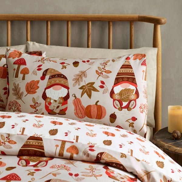 Catherine Lansfield Woodland Gonks So Soft Reversible Duvet Cover Set Natural