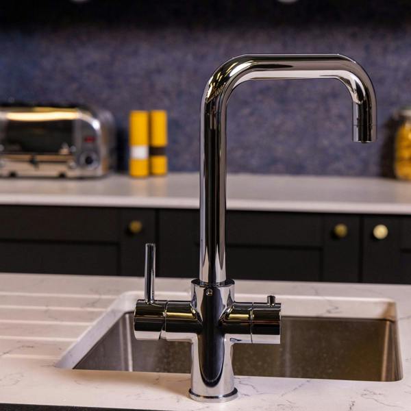 Flode Kyld 4 in 1 Instant Boiling & Cold Water Tap with Filtered Chilled Water | Polished Chrome Finish