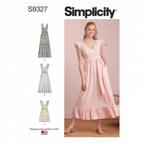 Simplicity Sewing Pattern 9327, Dresses for Women, H5 (6-8-10-12-14) - Easy
