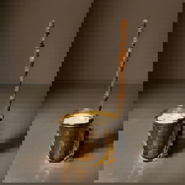 Victorian copper pot candles