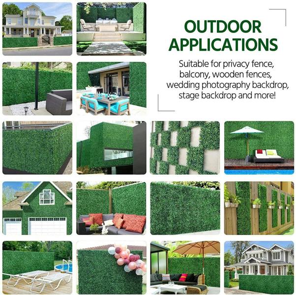 HYGRAD BUILT TO SURVIVE Artificial Boxwood Topiary Green Artifical Grass Screen Fencing Hedge Panels UK
