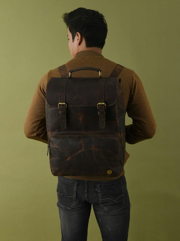 Layne Vintage Leather Backpack - DÖTCH CLUB