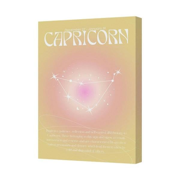 Benjamin Tate Design Capricorn Zodiac Canvas Wall Art Print for Home Decor