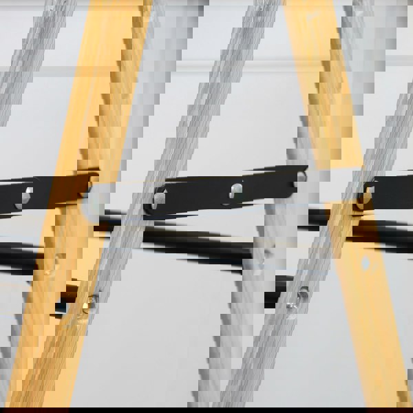 JVL Bamboo Extendable 4 Tier Clothes Ladder, Brown