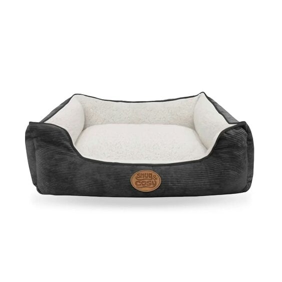 Snug and Cosy Pets Malvern Charcoal Reversible Dog Rectangle Bed - Ultimate Comfort & Style