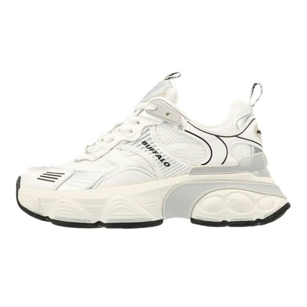 Buffalo Truck Women's White/Silver Trainers