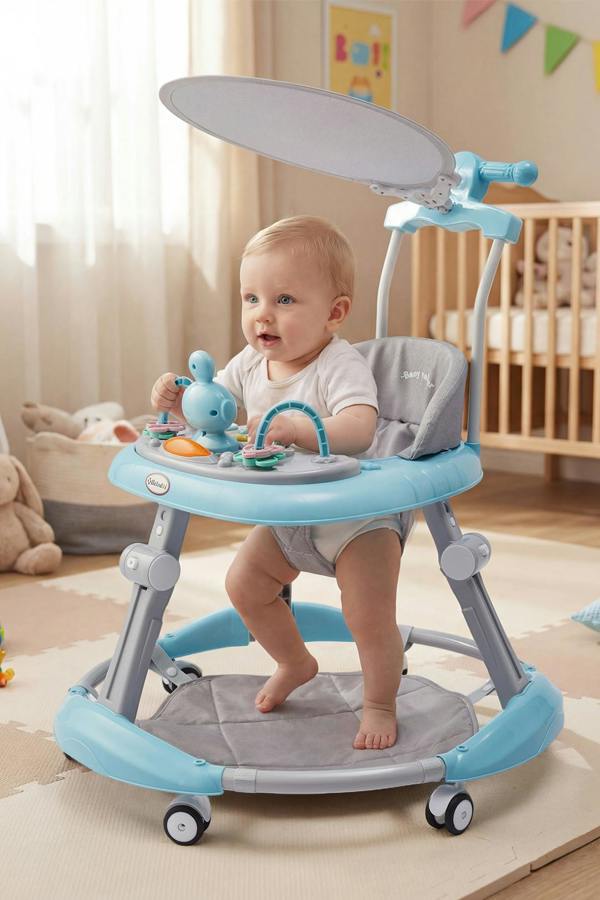 Living and Home Foldable & Adjustable Baby Walker
