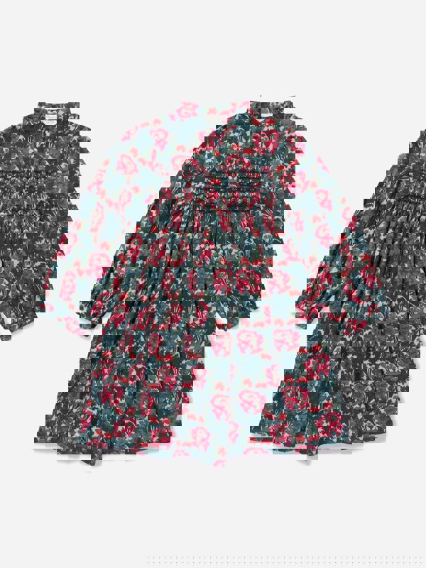 Bonpoint Girls Tamsin Smocked Dress in Multicolour