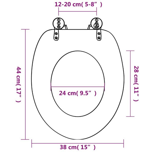 Berkfield WC Toilet Seat MDF Lid Starfish