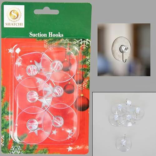 43mm Clear Suction Cup Hooks, Pack of 6 for Bathrooms, Kitchens and Smooth Surfaces image 5