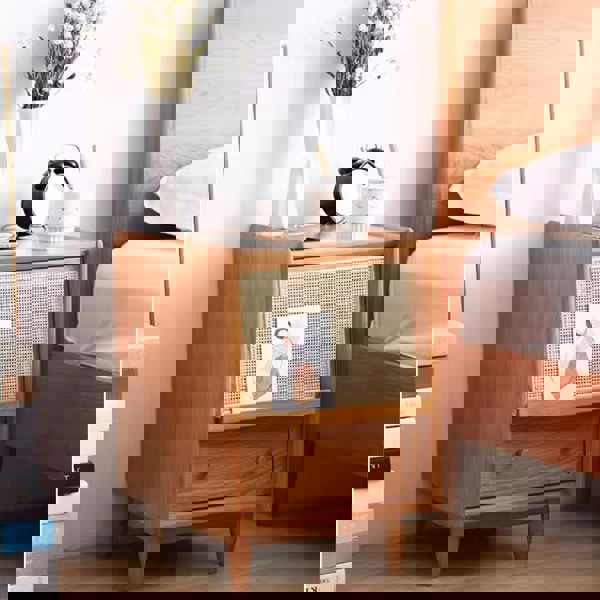 Radiogram Bedside Table, Walnut-Weilai Concept-Weilai Concept