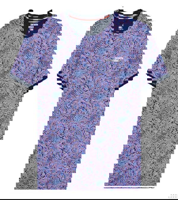 Lambretta Mens All Over Paisley Branded Retro Casual T-Shirt