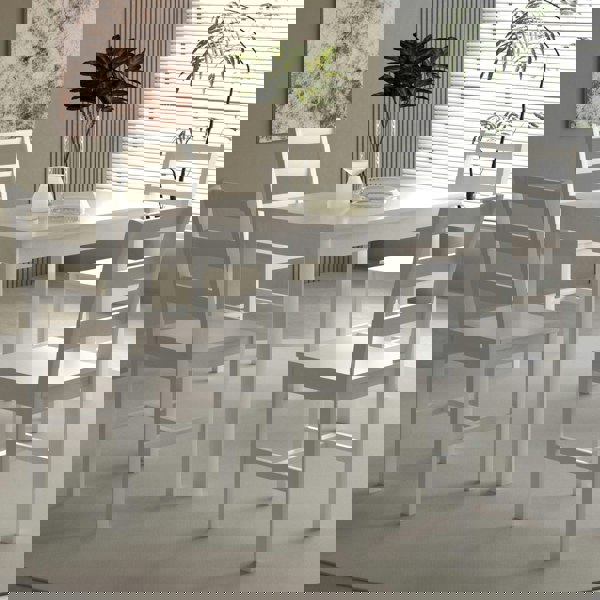 Comfy Living Wooden Dining Table Set 2 or 4 Chairs Various Colours Kitchen Dining Furniture