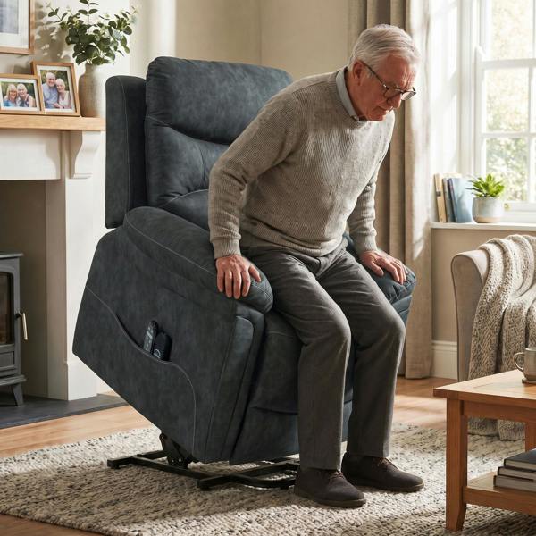 HOMCOM Riser Recliner Chair with Massage and Heat, Recliner Armchair, Grey
