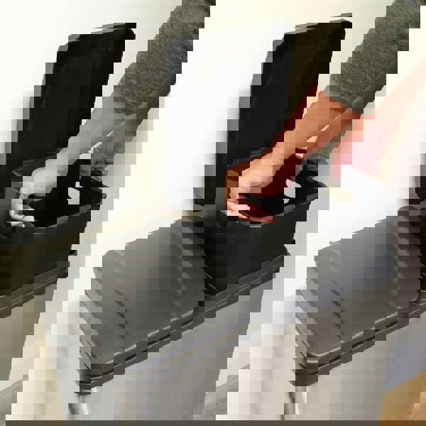 Monstershop 60L Dual Pedal Bin In Stainless Steel