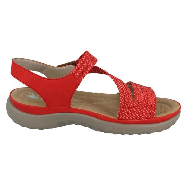 Rieker Ladies Rieker Casual Hook and Loop Strap Sandals 64870