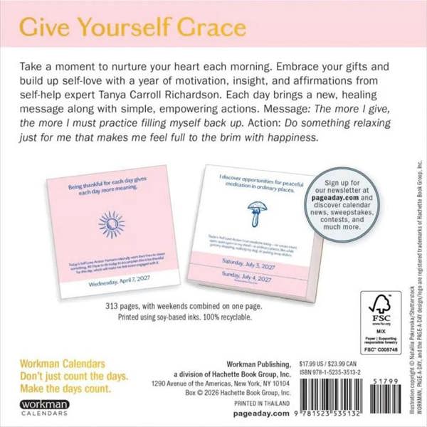 A Year Of Self Love Desk Calendar 2027, Desk Calendars, Day To View, Lifestyle, Gift
