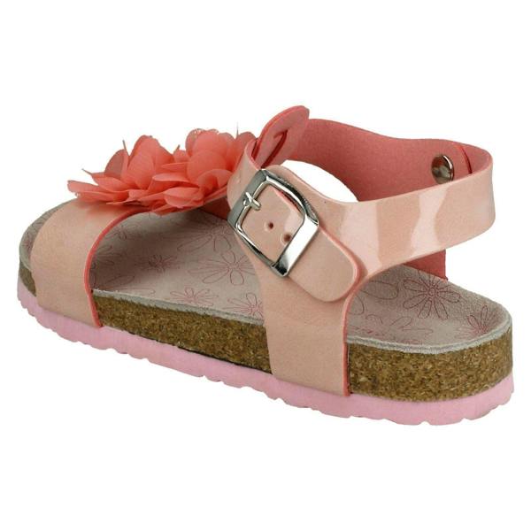 Spot On Girls Spot On Flower Trim Sandals