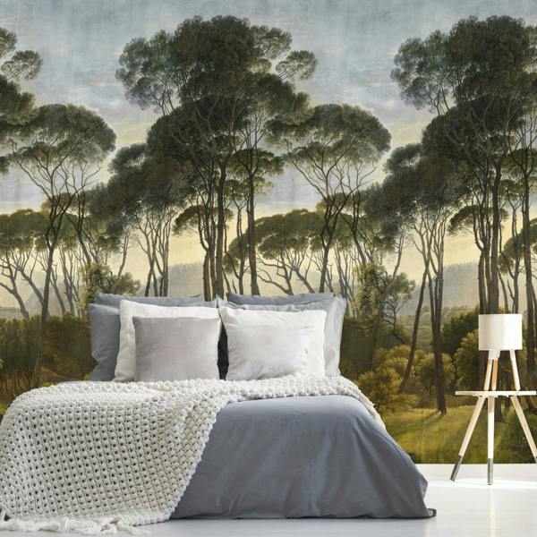 Grandeco Ancient Landscape Trees 3 lane repeatable Textured Mural, 1.59 x 2.8m