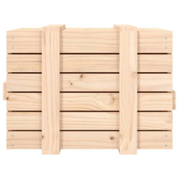Berkfield Storage Box 58x40.5x42 cm Solid Wood Pine