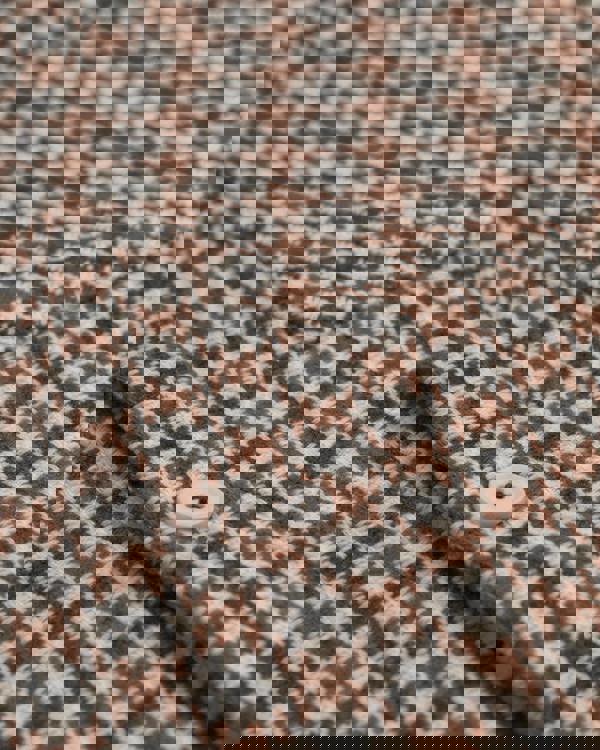 Larsson & Co Cream, Rust & Charcoal Houndstooth Textured Overshirt