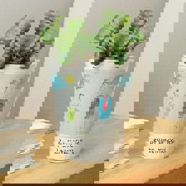 Personalised Memento Company Personalised Childrens Drawing Photo Upload Plant Pot