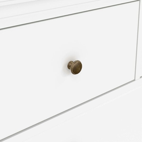 Wyld Haus Osaka Farmhouse White Wooden Chest of 4 Drawers