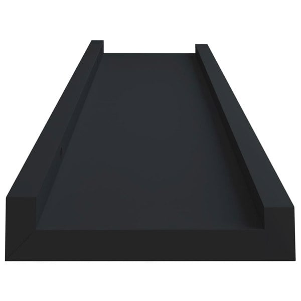 Berkfield Picture Frame Ledge Shelves 2 pcs Black 40x9x3 cm MDF