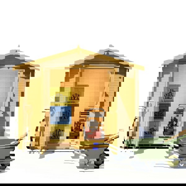 Shire Bradley 9x9 Log Cabin 19mm interlock Cladding - Best Shed