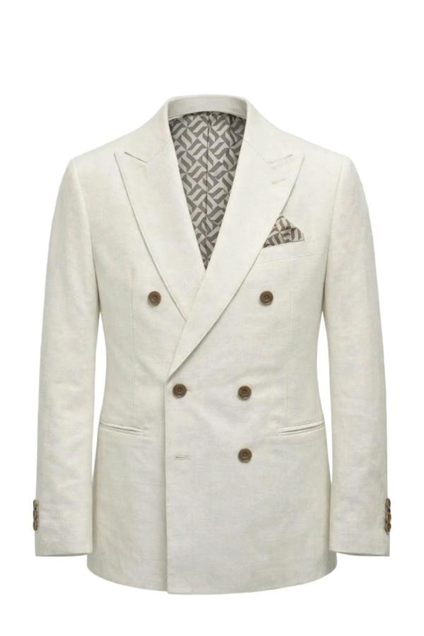Harry Brown London Giacomo Slim Fit Double Breasted Suit Jacket