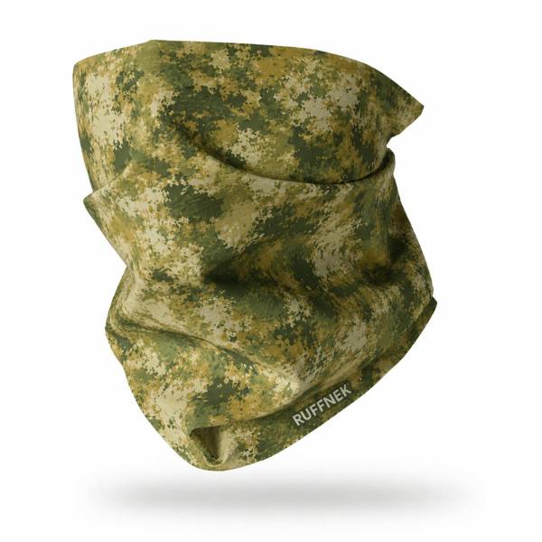 RUFFNEK Green Moss Camo Neck Gaiter Snood for Outdoor Wear | RUFFNEK®