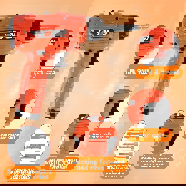 deAO Toys 4-in-1 Kids Portable Workbench – 90-Piece Transformable Tool Bench with Suitcase & Role Play Accessories