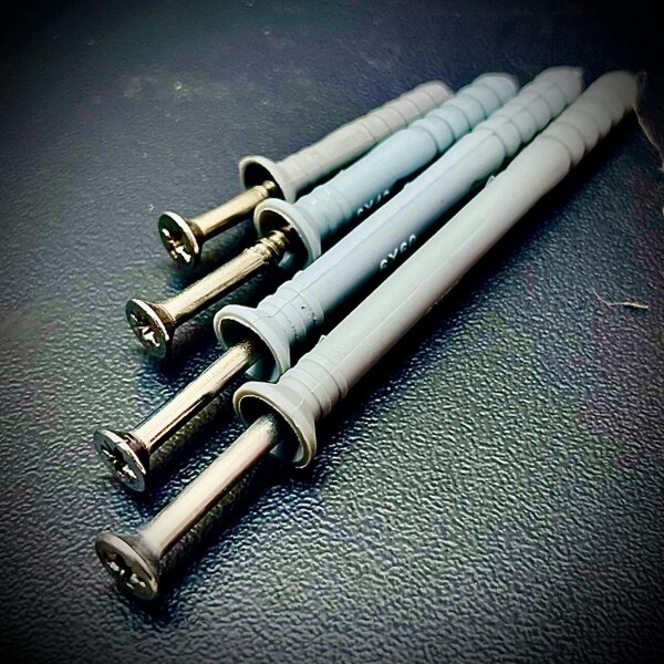 Fixaball 6mm 8mm Hammer Frame Fixings A2 Stainless Nylon Ribbed