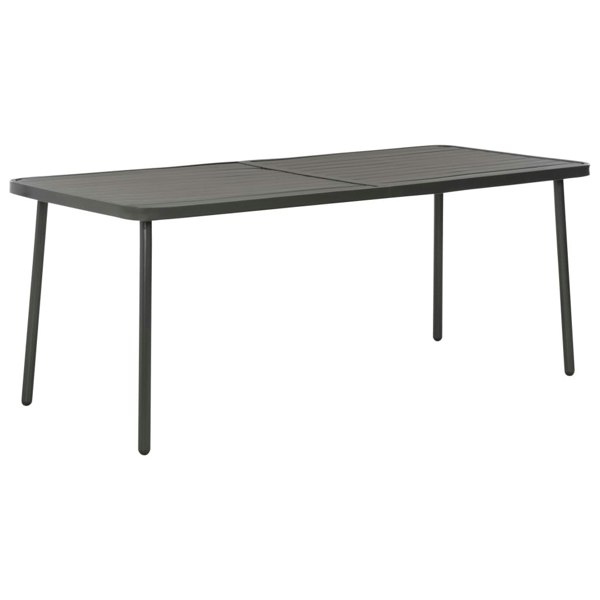 Berkfield Garden Table Dark Grey 180x83x72 cm Steel
