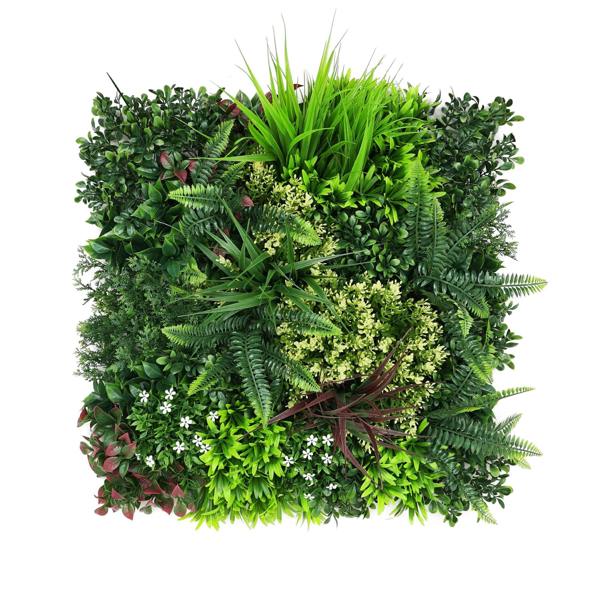 Premium Artificial Plants Green Wall Panel 50 x 50cm - Carnival D - Evergreenery
