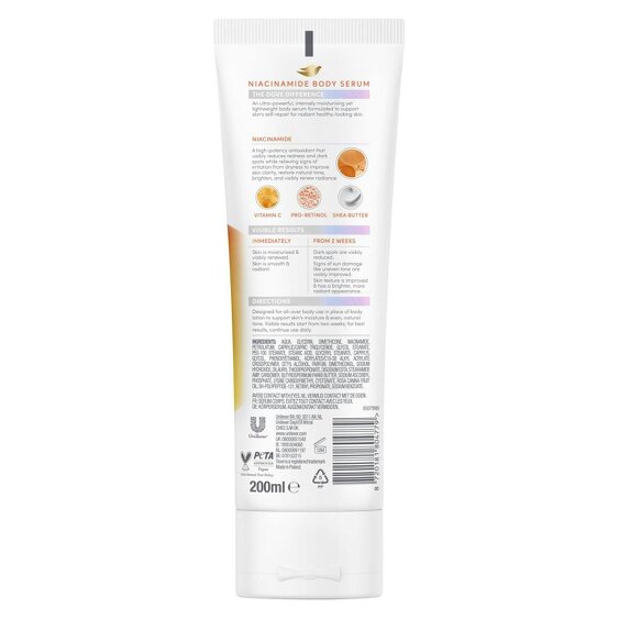 Dove Niacinamide Even Tone Body Serum with Vitamin C for Dark Spots, 12x200ml