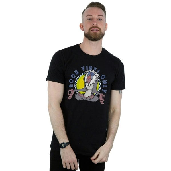 Disney Mens The Lion King Rafiki Good Vibes Only T-Shirt - Black