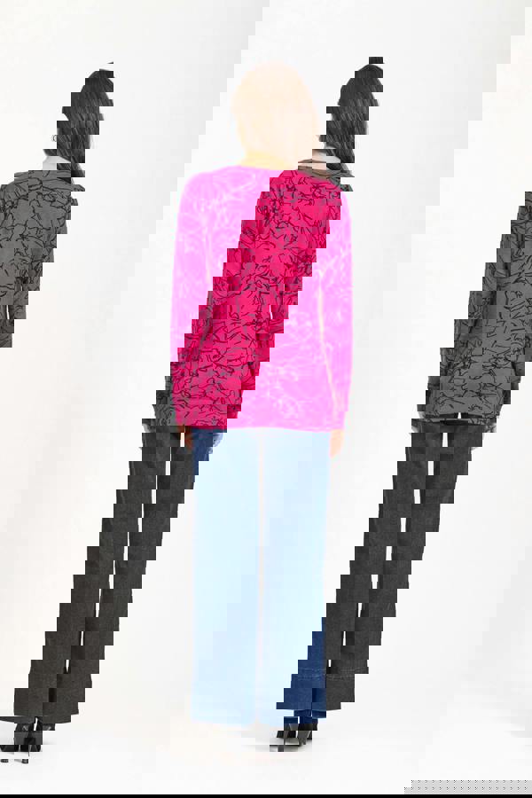 Floral Outline Knit Jumper