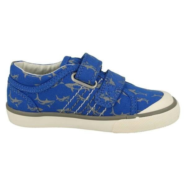 Start-rite Boys Startrite Shark Detailed Canvas Shoes Wave